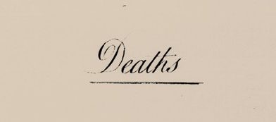 New Deaths Records for NSW 1795